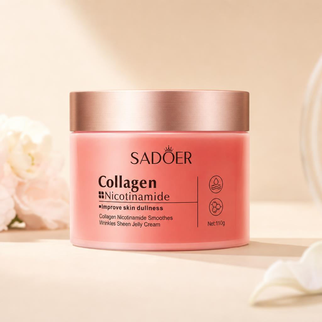 Crema coreana de colágeno SADOER en gel, bote de 110 ml, vista frontal